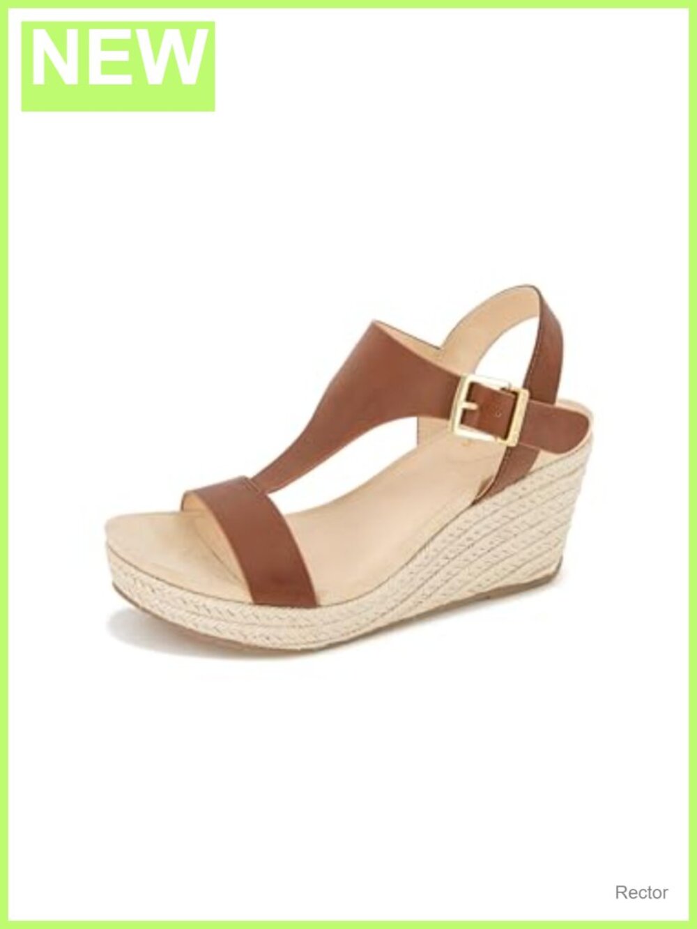 Kenneth Cole REACTION Women's Card T-Strap Wedge Sandal with Ortholite Foam